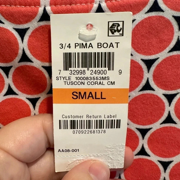 🆕Charter‎ Club 3/4 Sleeve Printed Blouse - Picture 7 of 8